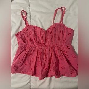 Hollister Eyelet Babydoll Top | Never worn perfect condition